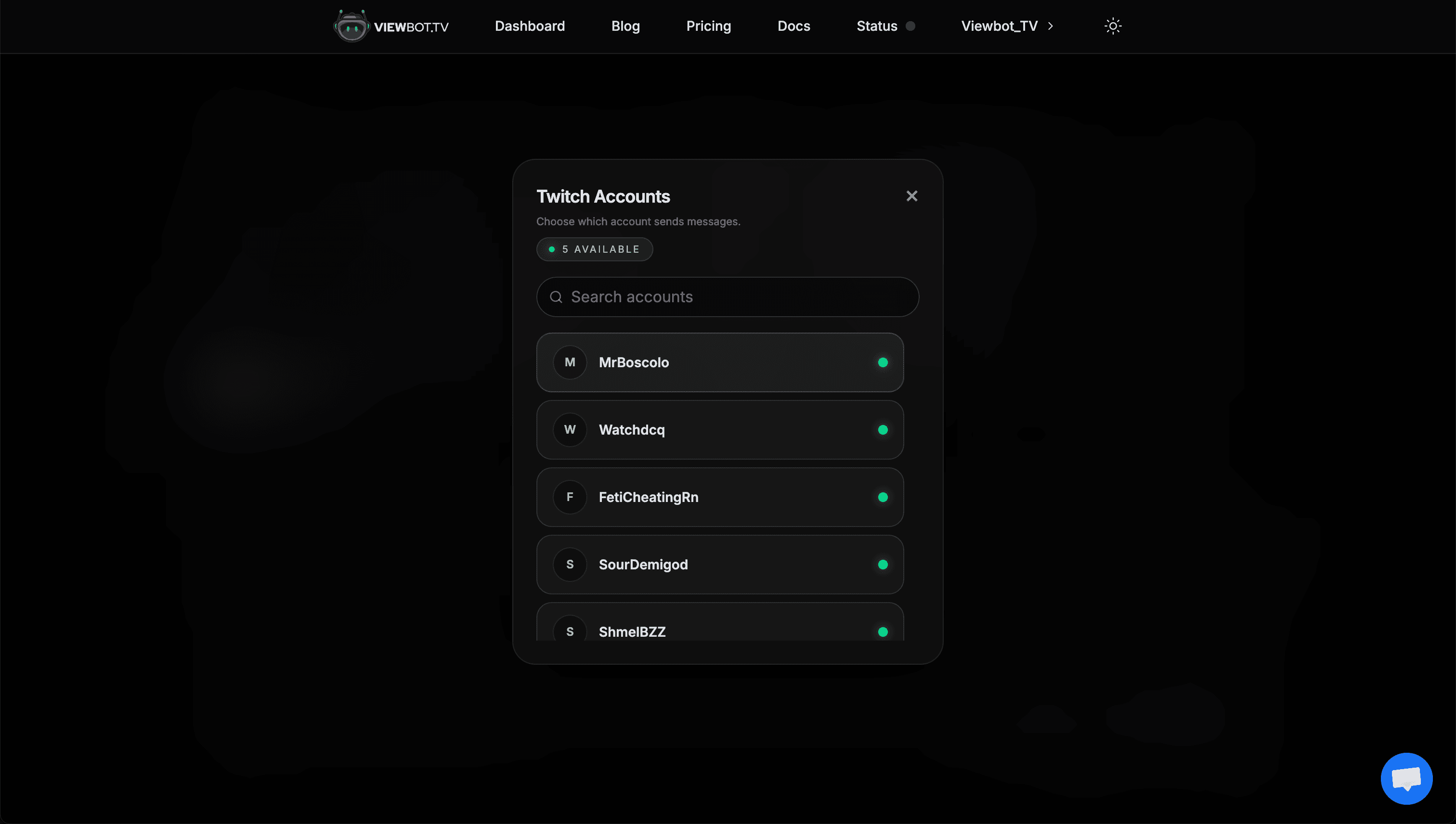 Individual chat control chatbox