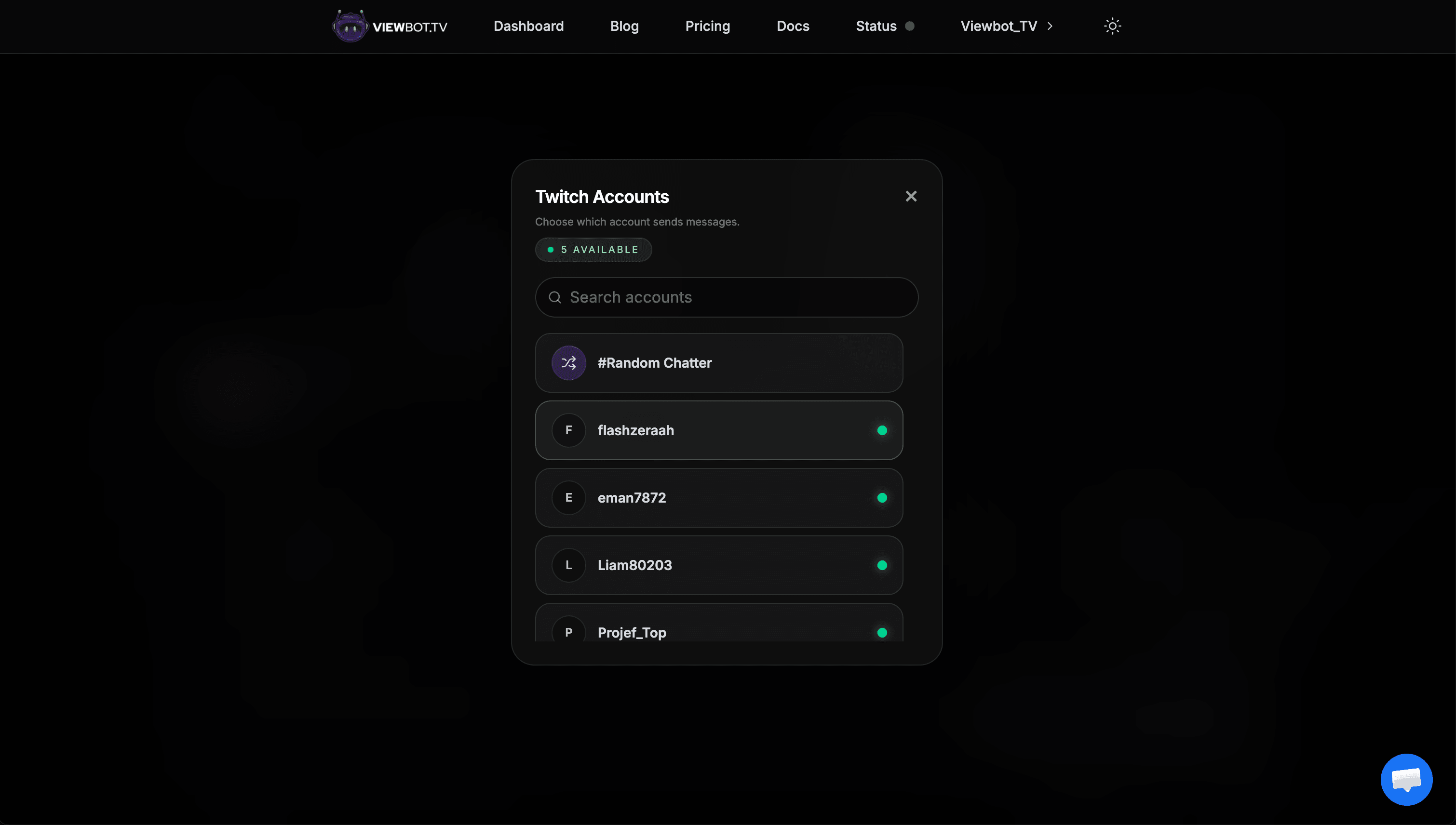 Individual chat control chatbox