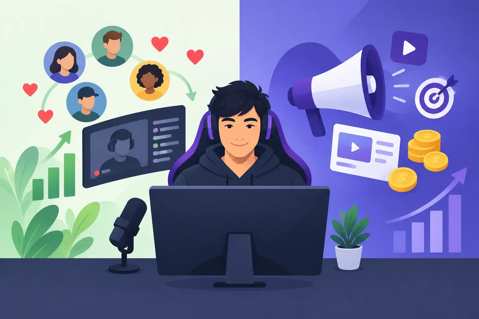 Organic Versus Paid Promotion for Streamers